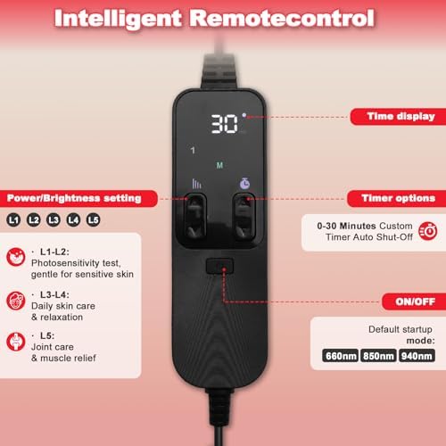 Red Light Therapy for Face Body 204LEDs Tri-Wavelength 660nm 850nm 940nm - Image 5
