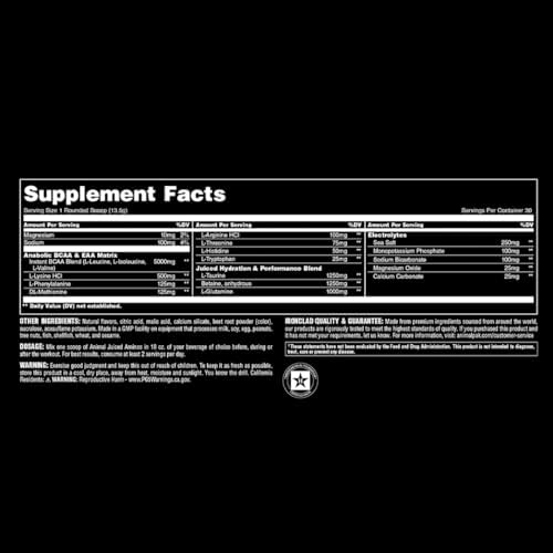 Animal Juiced Amino Acids - BCAA Powder EAA Matrix Plus Hydration with Electrolytes and Sea Salt Anytime Recovery and Improved Performance,Grape Flavor,30 Servings,(Pack of 2) - Image 6