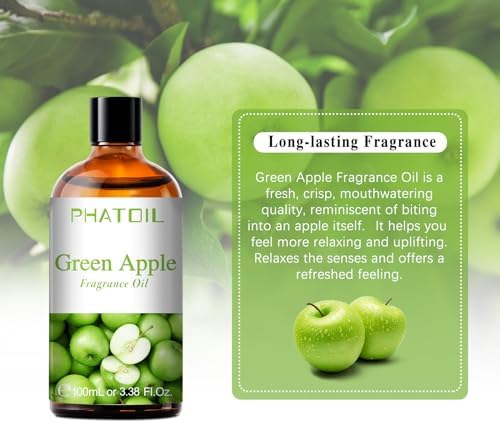 PHATOIL Green Apple Fragrance Oil for Diffuser Aromatherapy 3.38FL.OZ - Image 5