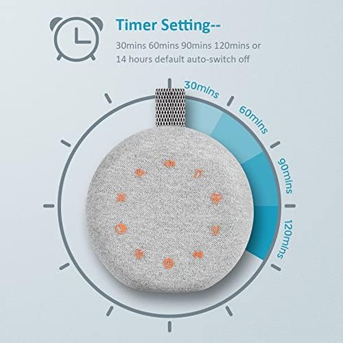 White Noise Machine,Portable Sound Machine with 40 Soothing Sounds, USB Rechargeable,Sleep Sound Timer & Night Light for Baby Kids Adults - Image 3