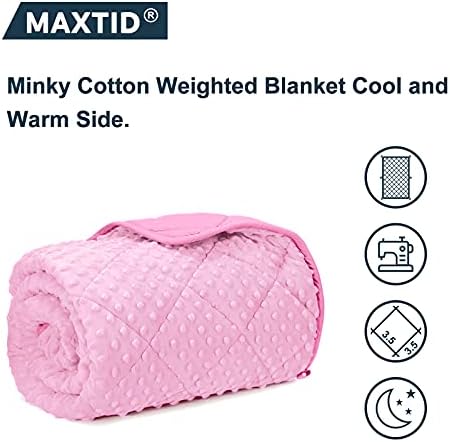 MAXTID Weighted Blanket for Kids, Pink 36"x48", Soft - Image 2