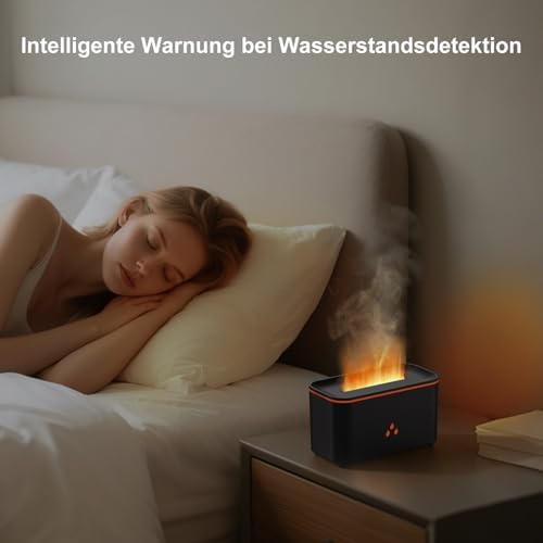 Mini Colorful Flame Essential Oils Diffuser, 160ml Ultrasonic Aroma Diffusers with Cool Mist Aromatherapy Humidifier, 7 Colorful Light, Whisper-Quiet, Auto-Off, 8Hours for Home, Office, Bedroom - Image 6