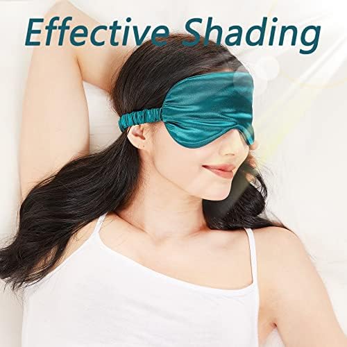 LERSVICVIL Sleep Mask 4 Pack Silk Eye Cover Soft Satin Blindfold Elastic Strap Night Eyeshade Travel Nap for Women Men - Image 3