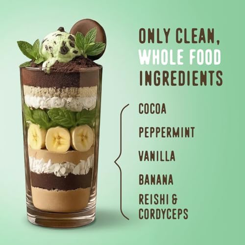 FlavCity All in One Protein Shake Powder, Mint Chocolate - On the Go Meal Alternative + Collagen Peptides, Reishi & Cordyceps - Focus, Skin, Hair & Joint Support - 100% Grass Fed Whey, 20 Servings - Image 3