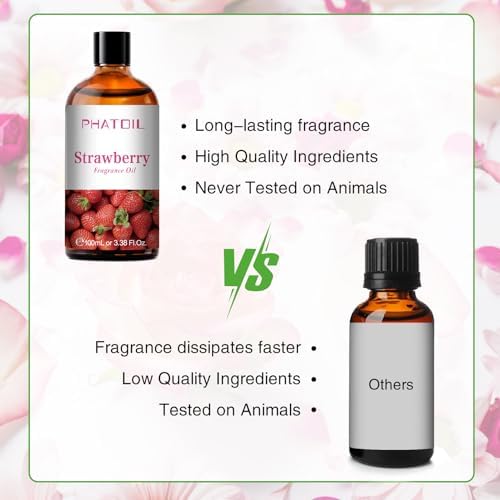 PHATOIL Strawberry Fragrance Oil for Diffuser Aromatherapy 3.38FL.OZ - Image 4
