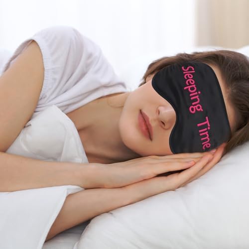 4 Pack Funny Eye Mask for Sleeping Blackout, Black with Red Words - Image 5