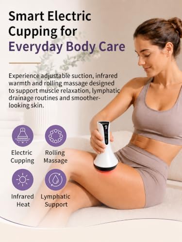 Cupping Massager for Body with Lymphatic Drainage, Heat & Rolling Massage-B - Image 2