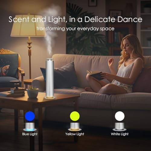 Somniare Waterless Essential Oil Diffuser, 1500 Sq. Ft 6 Level(Silver) - Image 2