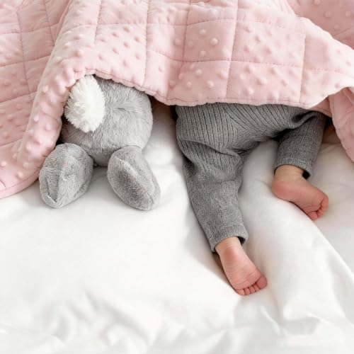 Huloo Sleep Weighted Lap Pad 2lbs,Soft Weighted Blanket for Adults Kids Portable Travel,Heavy Blanket with Premium Glass Beads(Pink) - Image 2