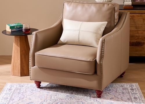 Full Grain Leather Lumbar Pillow Cover (14" x 22") (Cream) - Image 5