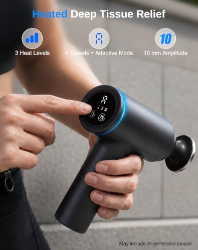 arboleaf Heated Massage Gun Deep Tissue, 3 Heat Levels, 2026 Latest Model - Image 2