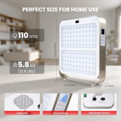 EmberTouch 215W Red Light Therapy Panel, 660nm 850nm Infrared Device - Image 2