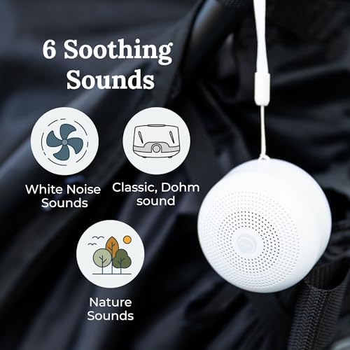 Yogasleep Travel Mini Portable White Noise Sound Machine (2 Pack) 6 Soothing Sounds, Volume Control, Dimmable Night Light, Sleep Therapy for Adults & Kids, USB Rechargeable, Lanyard Included - Image 3