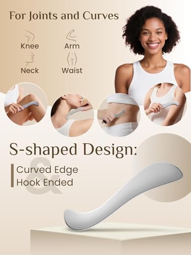 Rena Chris Muscle Scraper Tool Set - Stainless Steel Gua Sha for Physical Therapy & Deep Tissue Massage, Body Gua Sha Tools with Travel Pouch (2-Piece Kit) - Image 4