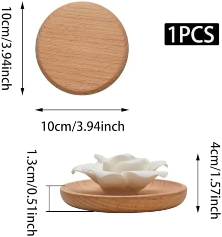 Flower Rose Wooden Pallet A Ceramic Essential Oil Mini Diffuser - Image 2