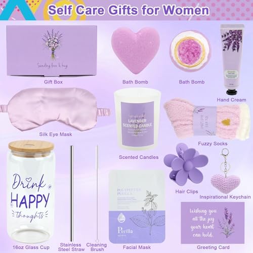Ithmahco Purple Lavender Themed Birthday Gift Basket for Women Teen Girls - Image 2