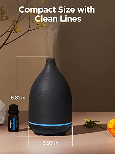 InnoGear 150ml Ceramic Essential Oil Diffuser, Diffusers for Home, Black - Image 2