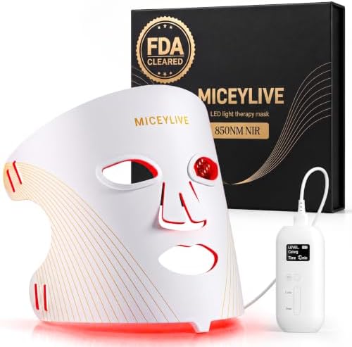 Red Light Therapy for Face, FDA-Cleared Blue Light Mask for Acne by Unknown