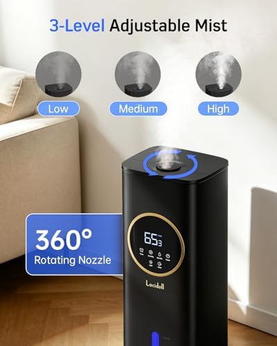 Humidifiers for Bedroom 500 sq ft,2.1Gal/8L Cool Mist Humidifier Large Room - Image 4
