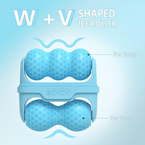 Ice Roller Double Ended, Ice Roller for Face & Eye Puffiness Relief, Ice Face Roller Massager for Migraine Pain, 2 in 1 Facial Ice Roller Skin Care Tool for Whole Body Minor Injury Cold Compress - Image 3