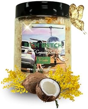 Rich B$tch Bath Salts – Dead Sea Salt Bath Soak for Confidence, Abundance, Self Care & Ritual Use 12oz by TheGoddessofFlame