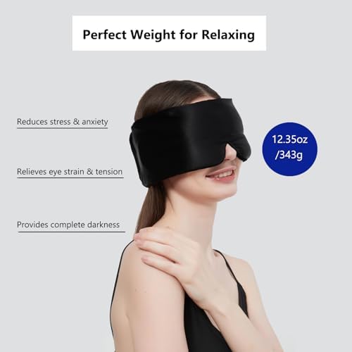 Weighted Sleep Mask ALASKA BEAR Silk Eye Mask for Compression Sleeping - Image 2