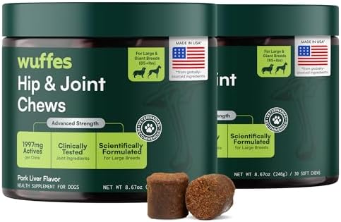 Wuffes Advanced Hip & Joint Chews for Large Breed Dogs (2-Pack) by Wuffes