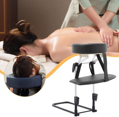 Mattress Top Massage Kit Adjustable Headrest Massage SPA Portable Sturdy Face Down Pillow with Armrest, Gray - Image 3