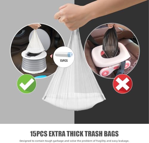 Portable Potty for Toddler Travel Foldable Car Potty Seat for Boys Girls - Image 2