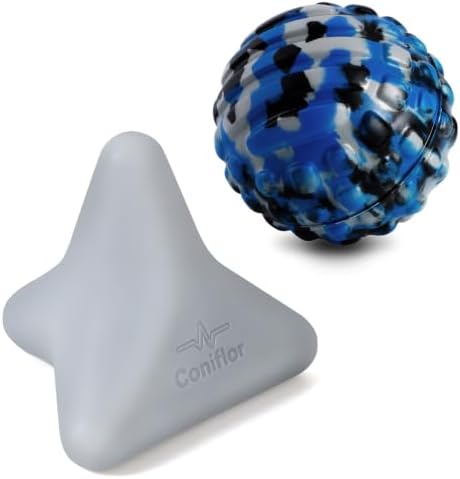 Fascia Release Tools Deep Tissue Massage Ball for Exercise & Recovery Targets Back, Shoulder, Legs&Feet - Relieves Muscle Knots, Trigger Point Massage, Pressure Point Therapy- Myofascial Release Ball by -Movementislife-