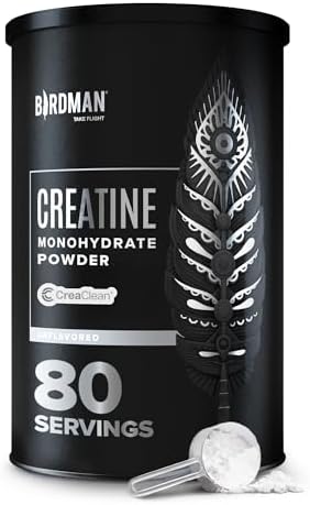 BIRDMAN Micronized Creatine Monohydrate Powder, Muscle Recovery, Caffeine Free, Creatine Pre Workout, Vegan, Post Workout, Gluten Free, Sugar Free | 80 Servings (5 Grams Each) | 0.8lb by HOME