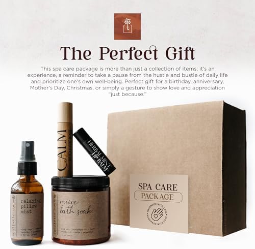 SOULISTIC ROOT Self-Care Set - Luxury Spa Bath Kit, Pillow Mist, Cooling Lip Balm, Tranquil Essential Oil Roller & Epsom Salt Bath Soak Pampering Package, Holistic Gifts for Him & Her - Image 6