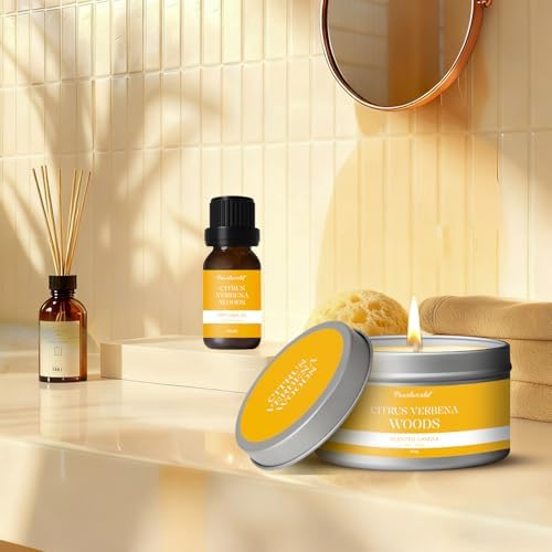 Birthday Gifts for Women, 7pcs Bubble Bath Gift Box with Beautiful Aroma Diffusing Stone & Diffuser Oil, Citrus Verbena Scented - Image 7