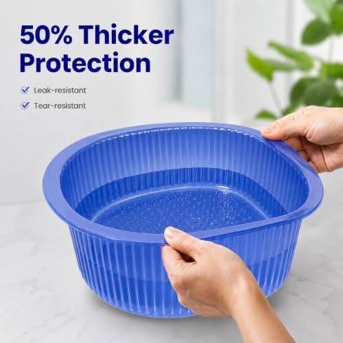 ForPro Universal Pedi Bath Liners - 50% THICKER - Fit Footsie Bath Plus Foot Bath, Disposable Pedicure Foot Tub Liners for Foot Spa Basins & Foot Bath Soaks, Blue, 50-Count - Image 4