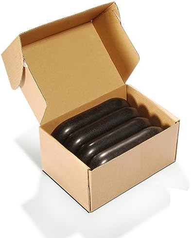 Master Massage 4-Piece XXL Super Extra Large Oval Basalt Hot Stone Set – 6” x 3.4” x 1.1” for Spa, Salon, and Professional Massage Therapy by MasterMassage