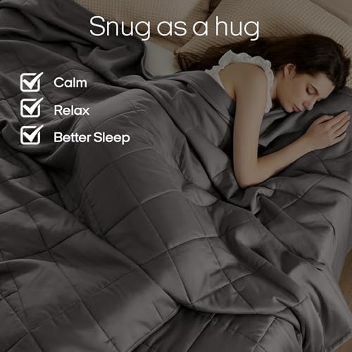 ZonLi Cooling Weighted Blanket for Hot Sleepers, Queen 48"x72" 15lbs, Grey - Image 5