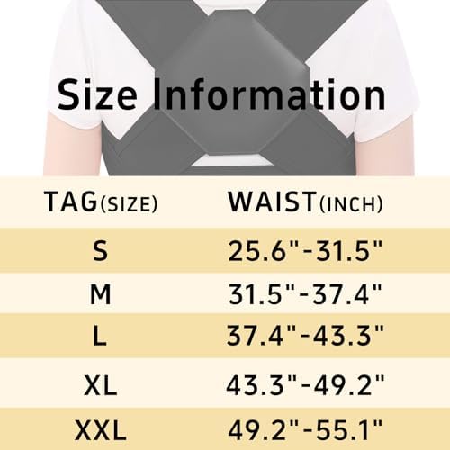 Posture Corrector for Women and Men Back Brace Upper Support Straightener Shoulder Adjustable Breathable Hunchback Pain Workout Lumbar Office Computer Daily Wear Invisible Under Clothes Black XX-Large - Image 6