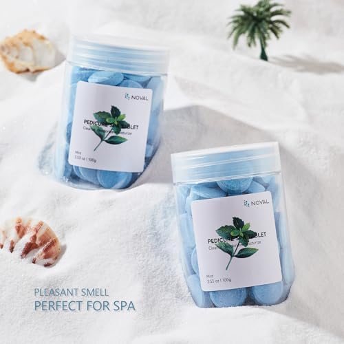 NOVAL Pedicure Spa Tablets, Blue Mint Foot Soak for Pedicure Bowl, Foot Bath and Salon Home Use, 100g - Image 4