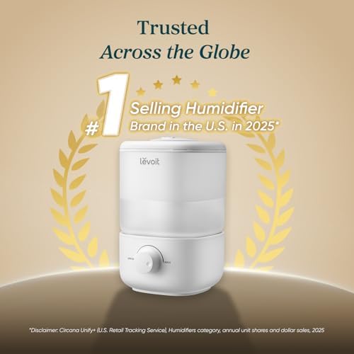 Levoit Top Fill Humidifiers for Bedroom, 2.5L Tank for Large Room, 28dB - Image 6