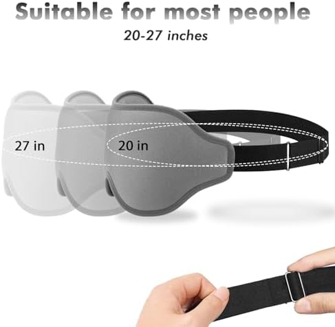 Sleep Mask for Men and Women, Lash Extensions 3D Eye Mask, Gray - Image 5