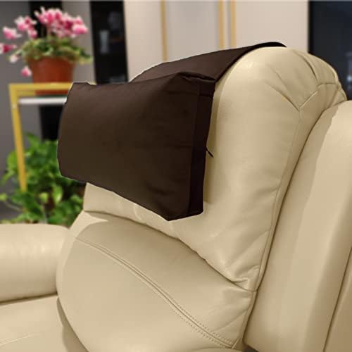 Headrest Pillow with Pearl Cotton Filling - Non-Slip Headrest Cushion for Recliners, Sofas and Loveseats (Chocolate) by AmazeCov