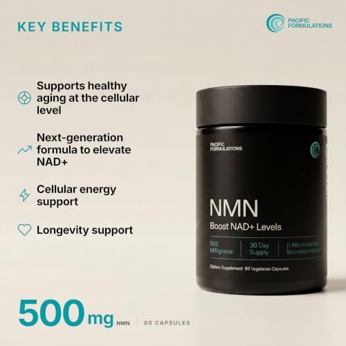 NMN 500mg, NAD+ Support, 60 Veg Capsules - Image 5