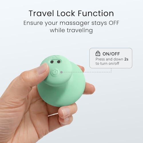 Handheld Massage Ball, Portable Waterproof Rechargeable Mini Massage Tool (Mint Green) - Image 3