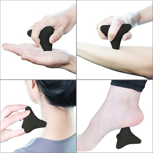Manual Trigger Point Massage Tool Small Massager Ball 3″×2.6″ Black - Image 4