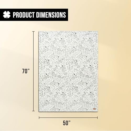 Lucky Brand 50" x 70" Plush Throw Blanket, Bandana White Blanket for Sofa or Bed - Image 2