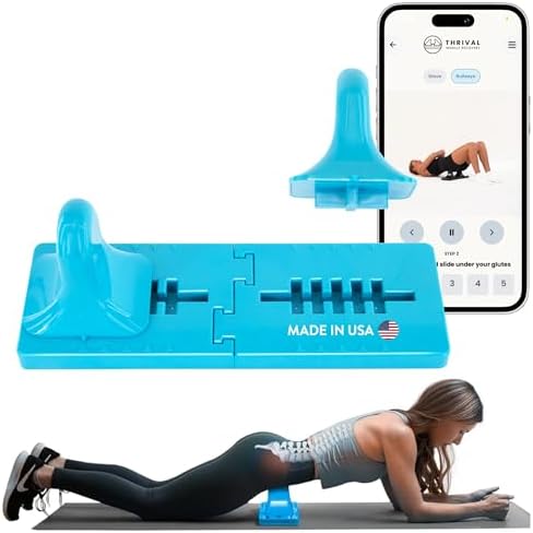 Thrival - Fully Adjustable Psoas, Hip Flexor, Back, Glute, Illiacus and Neck Muscle Release Tool for Deep Tissue, Trigger Point, Hooking Hip and Myofascial Release – Made in USA - Blue by ThrivalMuscleRecovery