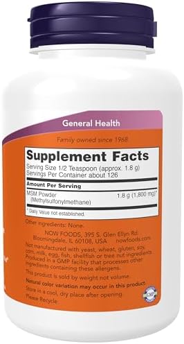 NOW Foods Supplements, MSM (Methylsulfonylmethane) Powder, Supports Healthy Cartilage*, Joint Health*, 8-Ounce - Image 2