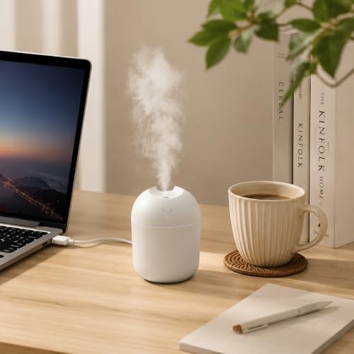 Humidifier Small, 8.45OZ USB Portable Mini Humidifier with Color Night Light, Auto Shut-Off Quiet Desktop Cool Mist Humidifier for Bedroom, Office, Car, Travel, Indoor Plants, Baby Room by Unknown