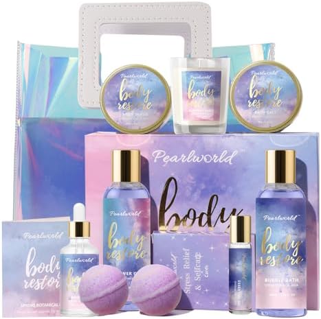 Birthday Gifts for Women, 12 Pcs Luxury Bath Skin Care Shower Bath Set by PEARLWORLD