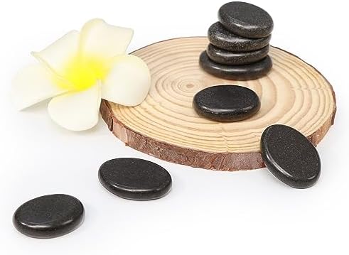 8-Piece Basalt Hot Stone Set for Toes – Natural Black Massage Stones for Spa, Relaxation & Healing – Skin Care Heating Tools for Foot Therapy - Image 3